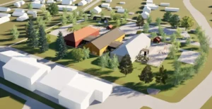 Päiväkodissa on tilat 10 ryhmälle. Havainnekuva: PAVE Arkkitehdit.