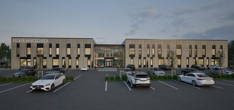 asennusryhmä haussa kiinteistötahkolan toimistotalotyömaalle