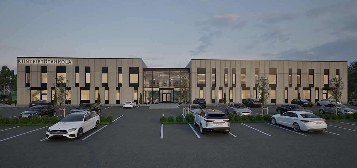 asennusryhmä haussa kiinteistötahkolan toimistotalotyömaalle